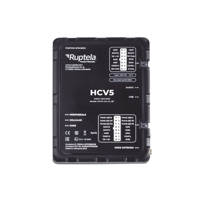 Localizador 4G LTE Obtenga información de la computadora del vehiculo lectura CAN, OBD y LCV / Sensores Bluetooth / Vehiculos ligeros / Vehiculos pesados  / RS485 / RS232 / Análogico / RFID — RUPTELA · SKU HCV5