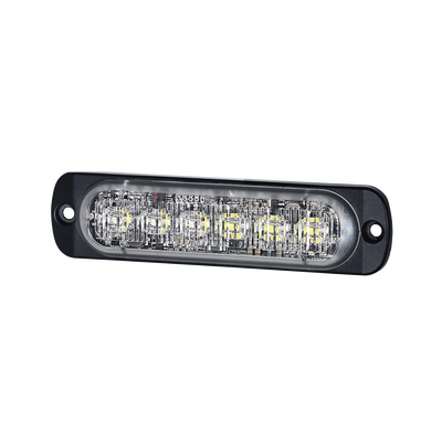 Luz Auxiliar de 12 LED, Rojo/Azul, SAE, Bisel Negro, Lente Transparente — SIGNALPRO · SKU SP12RB