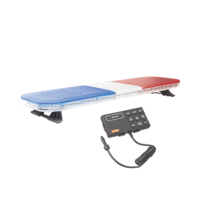 Barra de luces de 47" rojo/azul, 88 LED, con control de tráfico en color rojo/azul, ideal para equipar unidades de seguridad pública — EPCOM INDUSTRIAL SIGNALING · SKU X67RB