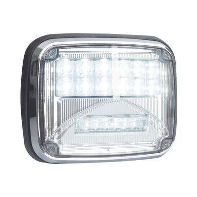 Luz de advertencia de 8 X 6", Color Claro, Con Luz de Trabajo Clara, Ideal para Ambulancias