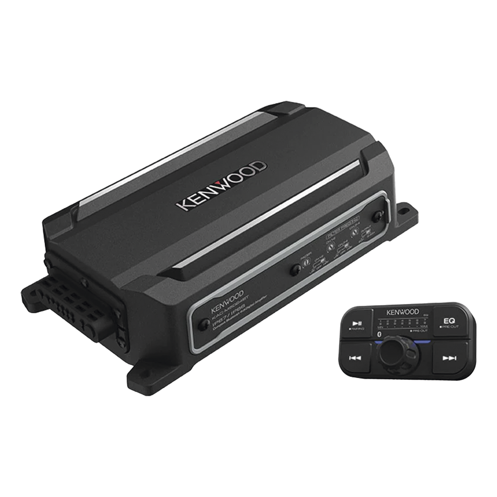 Amplificador de audio de 4 canales con control remoto y con conexión Bluetooth de 600 W de salida máxima — JVC KENWOOD · SKU KAC-M5024BT