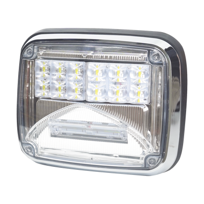 Luz de advertencia de 8 X 6", Color Claro, Con Luz de Trabajo Clara, Ideal para Ambulancias