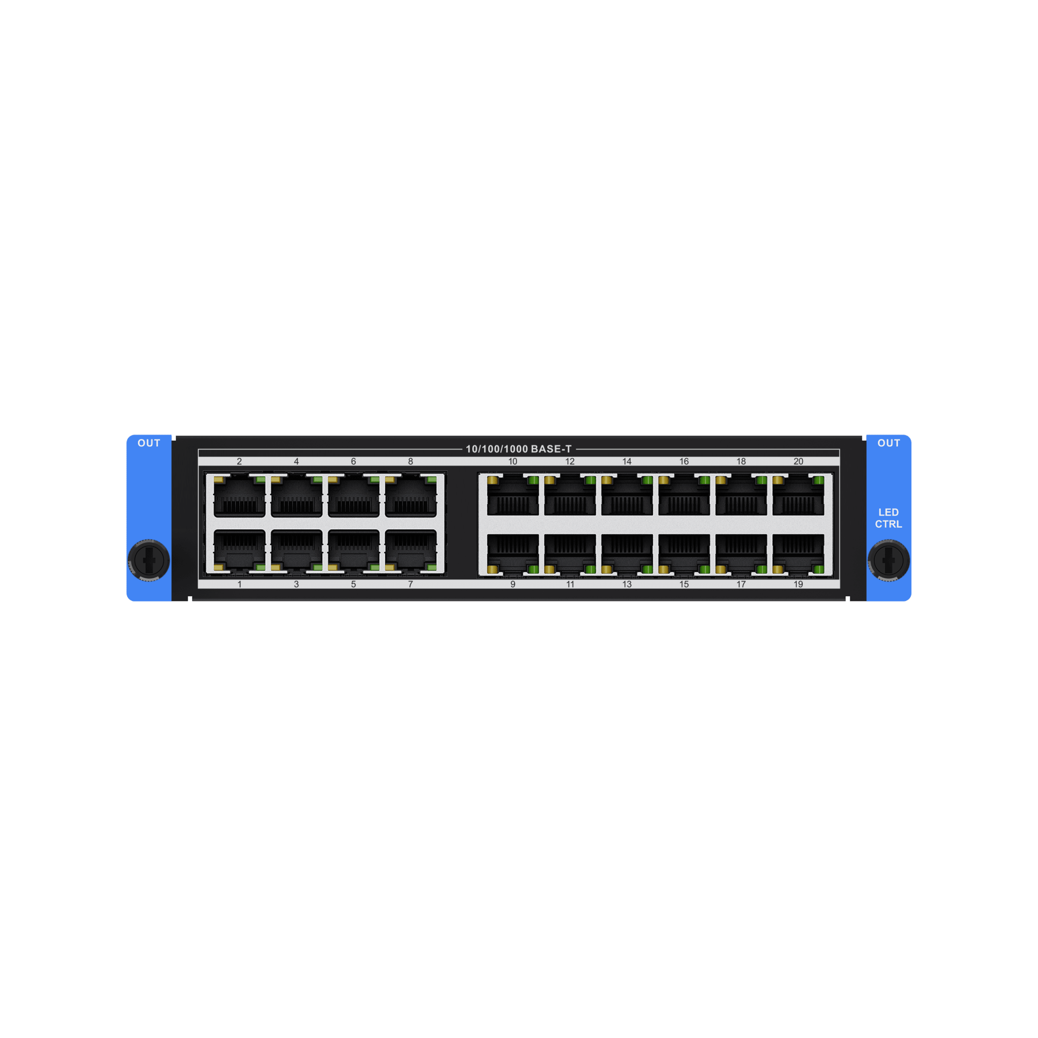 Tarjeta de 20 Puertos Ethernet Gigabit / Resolución 4K HDR10 / Carga Máxima 10.4 MP / Soporte HLG y SMPTE / Modos Mini y Estándar