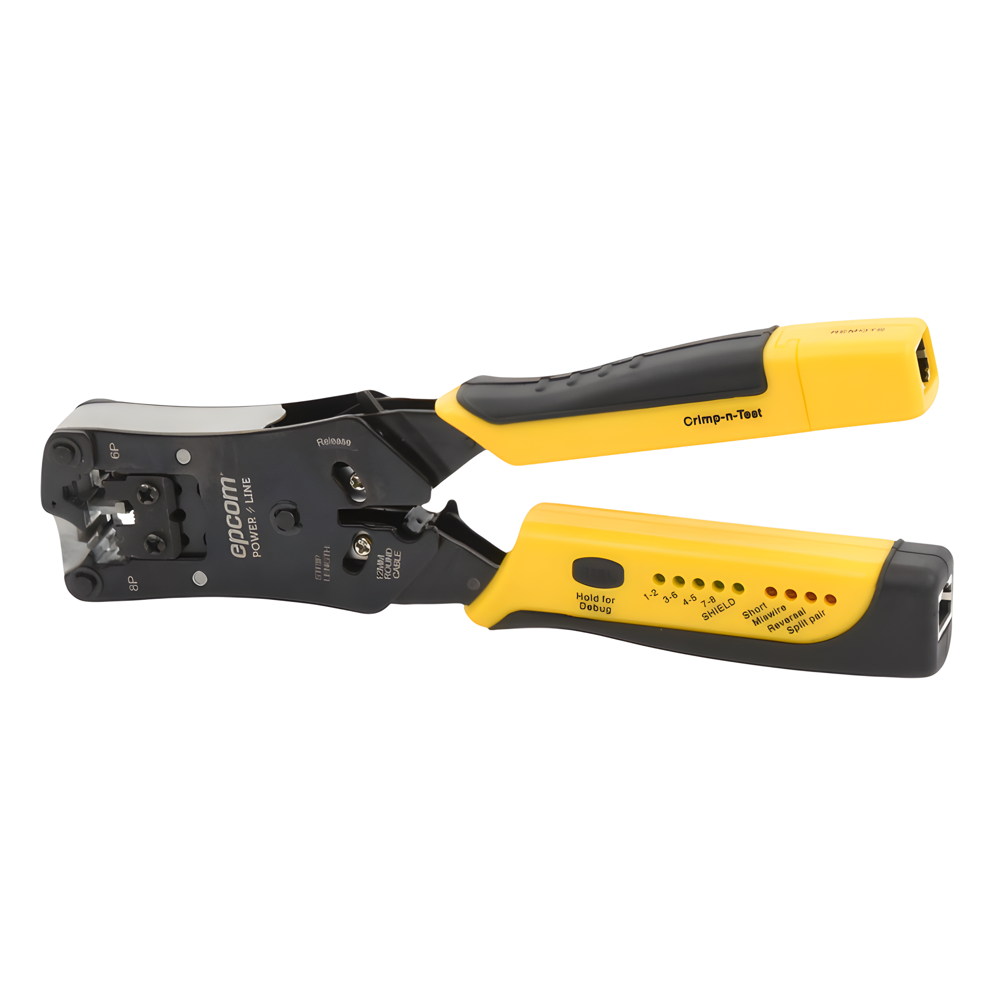 Pinza 3 en 1: Pelacables/ Terminado/ Probador para UTP. Enchufe Modular de Prueba para RJ45/RJ11/RJ22.