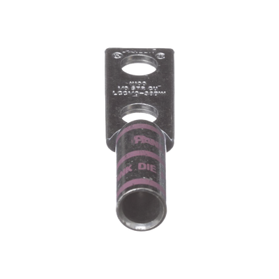Zapata de compresión LCC1/0-38DW-X para cal. 1/0 Awg, Doble barreno para tornillo prisionero de 3/8, 1 Pz