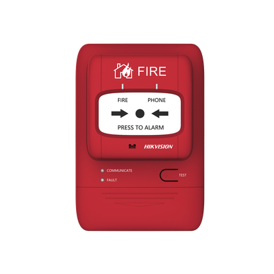 (HikFire) Botón Manual de Alarma contra Incendios / Comunicación LoRa / Indicador Multicolor / Reseteo con Llave / Instalación en Pared — HIKVISION · SKU J-SAP-HK1104