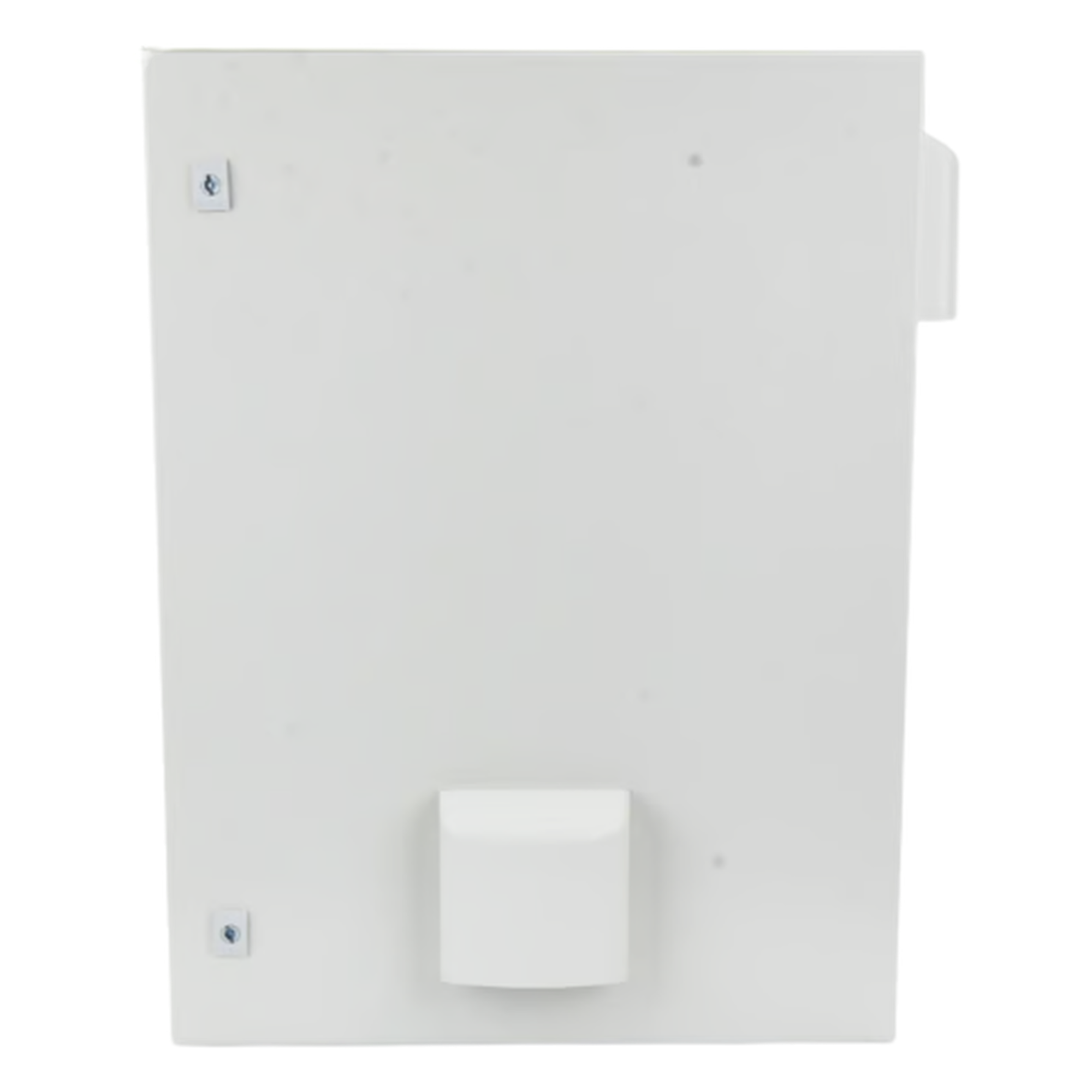 Gabinete Ventilado de Acero IP55 Uso en Exterior (400 x 600 x 250 mm) con Placa Trasera Interior Metálica y Compuerta Inferior Atornillable. Incluye Ventilador, Ventilas, filtros, Chapas y Llave T.