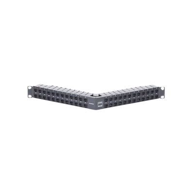 Patch Panel Z-Max de 48 Puertos, Blindado, Precargado con Jacks Categoría 6A, Angulado, 1UR