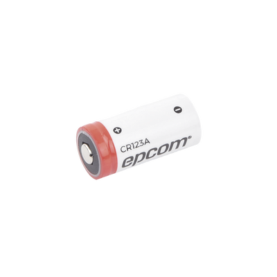 Batería de Litio CR123A / 3V / 1300 mAh / No Recargable / Acero Inoxidable / Operación -40°C a +60°C — EPCOM POWERLINE · SKU CR123A