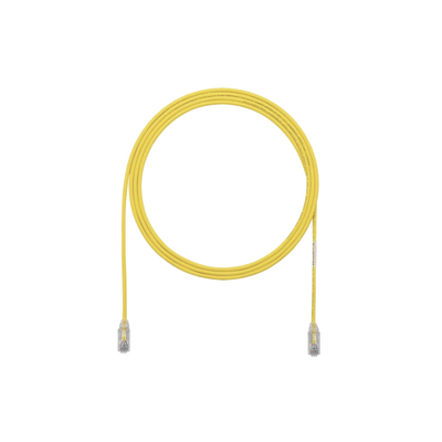 Cable de Parcheo TX6, UTP Cat6, Diámetro Reducido (28AWG), Color Amarillo, 1.52 Metros (5 Pies)