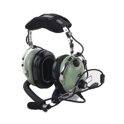Auriculares de aviación, con micrófono, sobre la cabeza, helicóptero