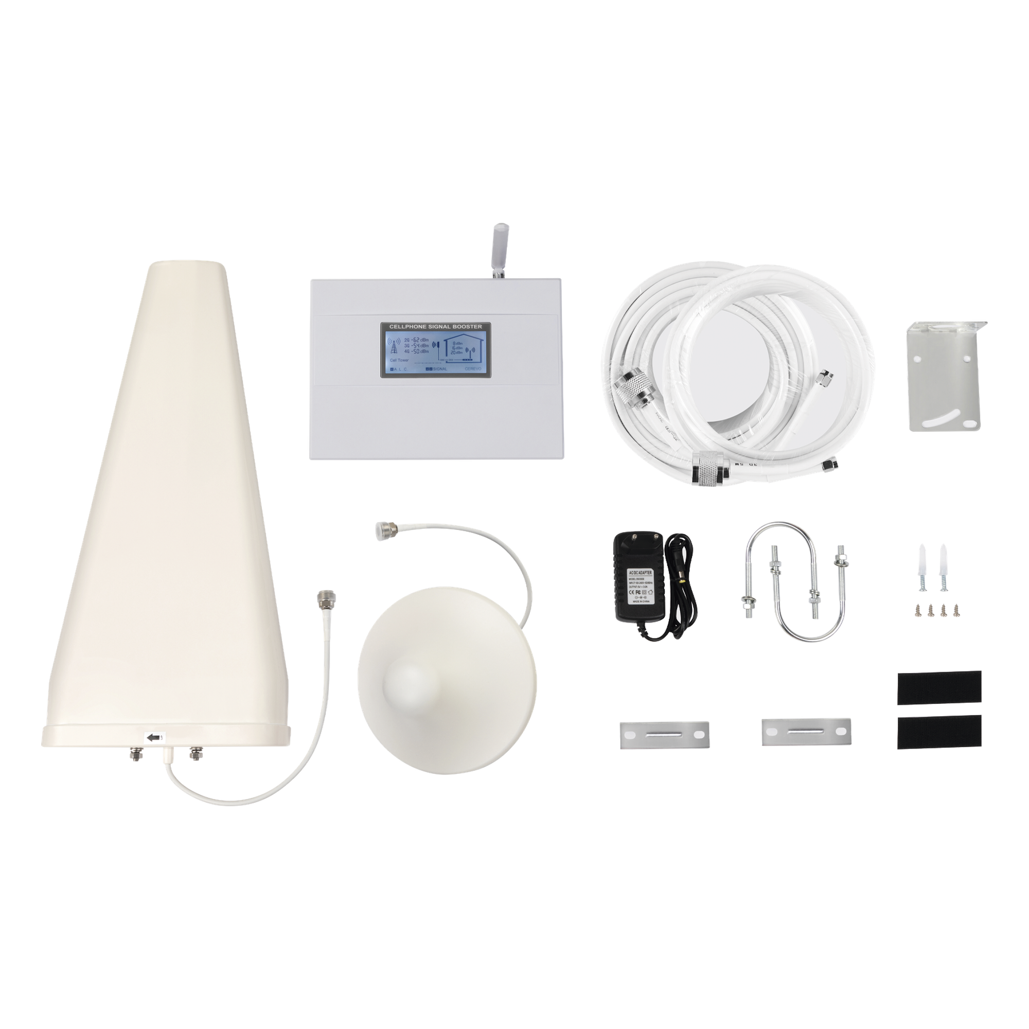 Kit Amplificador de Señal Celular DOBLE banda de frecuencia / Mejora las llamadas convencionales / Soporta los datos de las tecnologías 2G y 3G de TELCEL, AT&T y MOVISTAR / Cubre hasta 600 m². — EPCOM · SKU EP-DB-3G