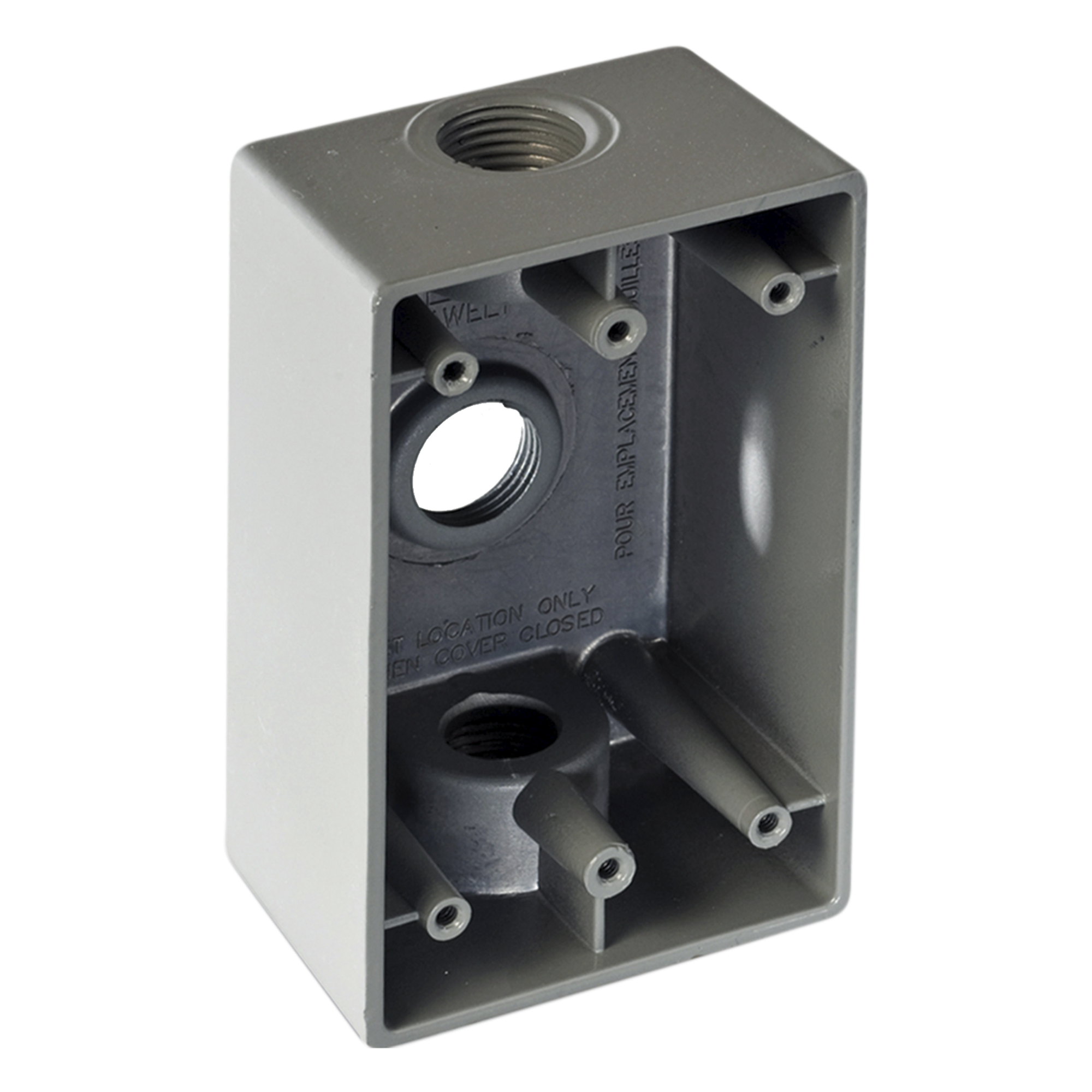 Caja Condulet FS de 3/4" (19.05mm) con tres bocas a prueba de intemperie. — RAWELT · SKU RR-0282