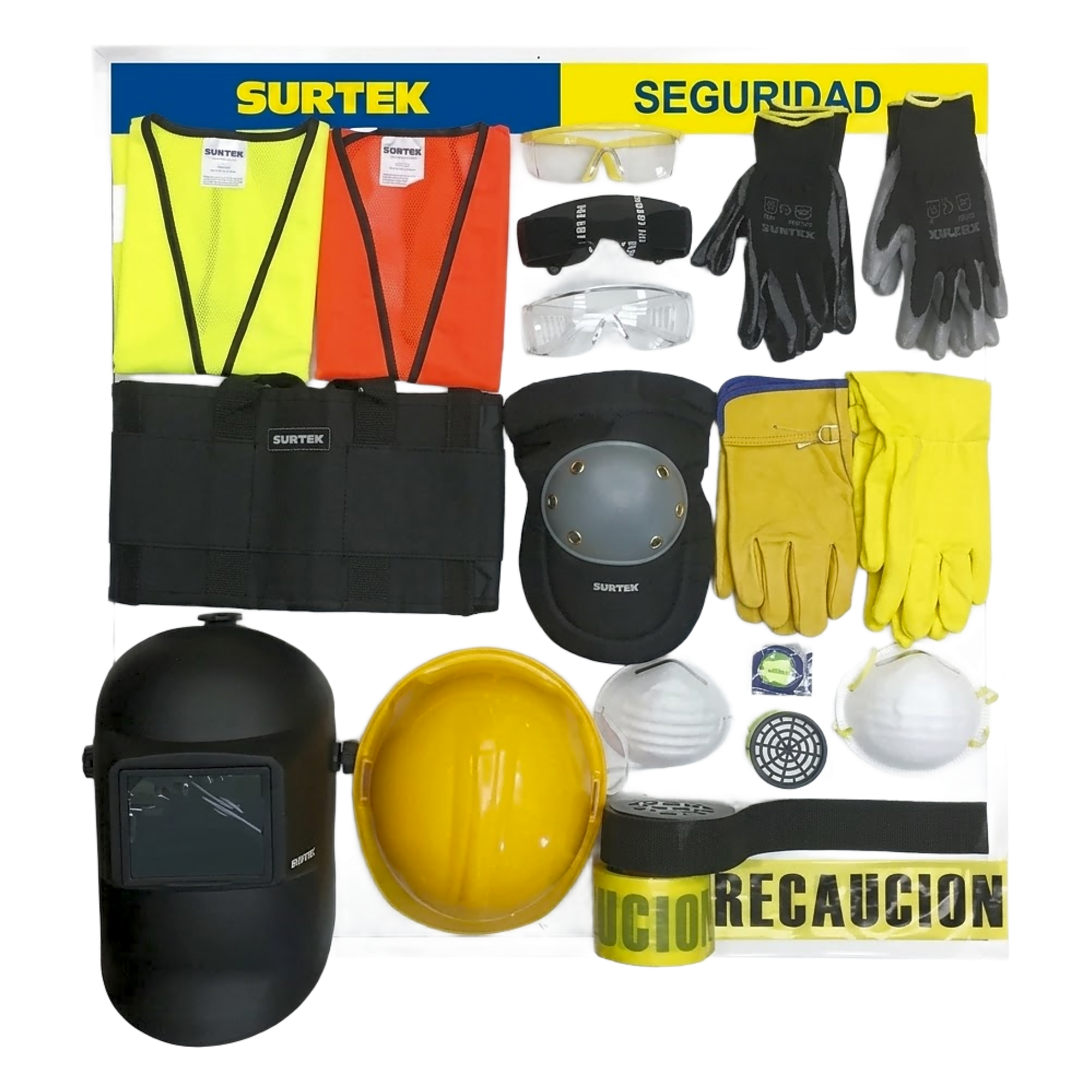 Tabla Exhibidora de Equipo de Seguridad. — SURTEK · SKU TSEGU1
