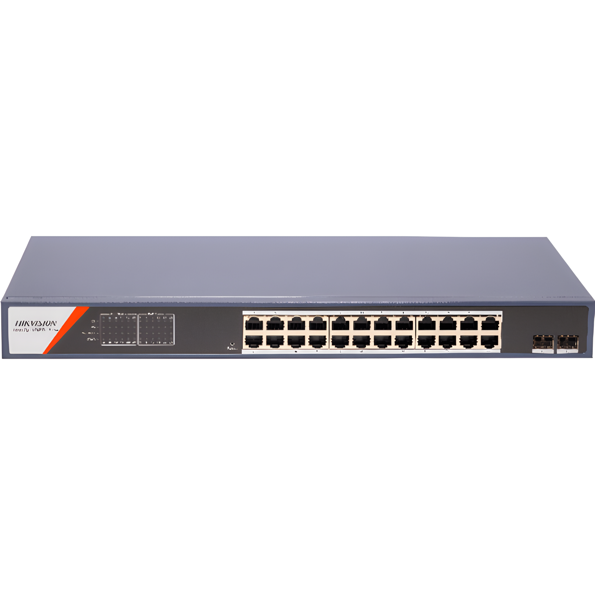 Switch Gigabit PoE+ / Administrable / 24 Puertos 1000 Mbps PoE+ / 2 Puertos SFP / Configuración Remota desde Hik-PartnerPro / PoE Extendido 250 Metros / 370 Watts — HIKVISION · SKU DS-3E1526P-SI-24P2F