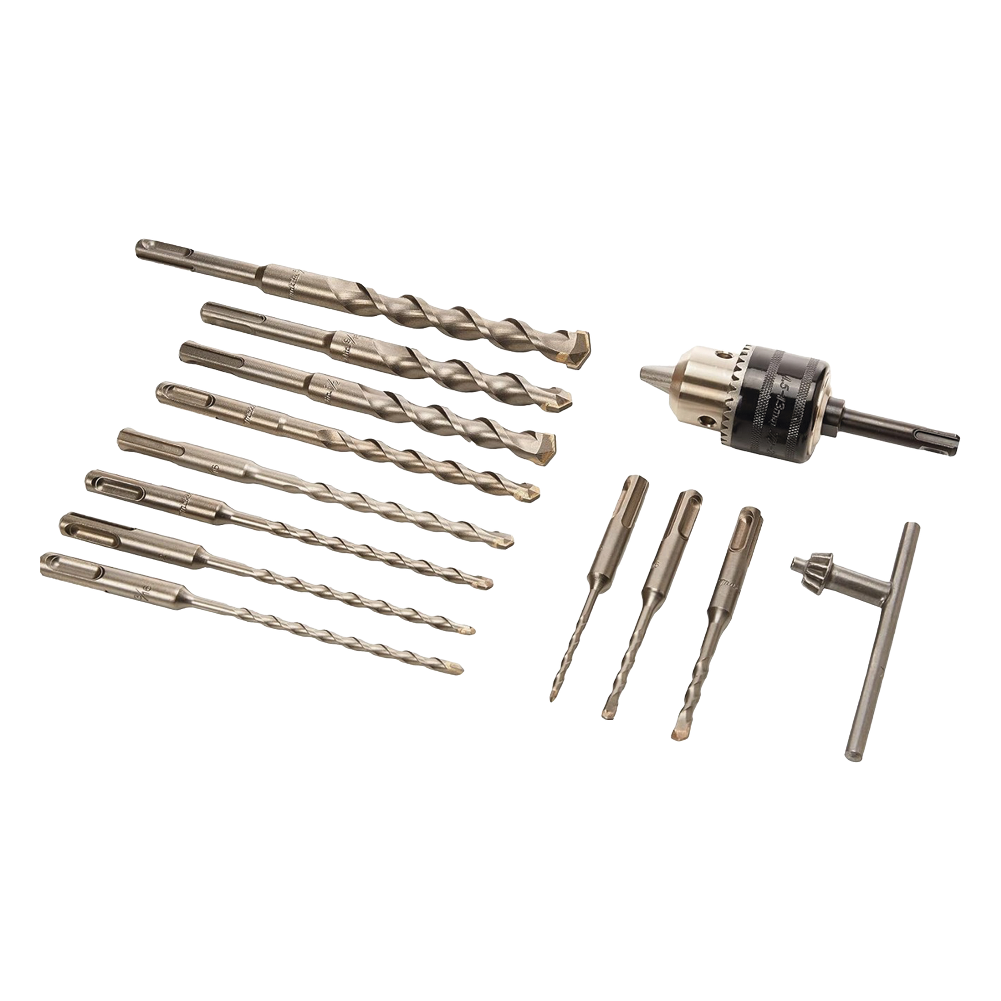 Juego de 14 piezas de Brocas, Cinceles y Broquero SDS Plus Makita