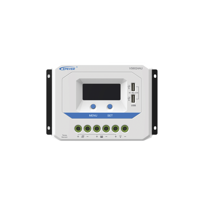 Controlador Solar PWM / 60A / 12/24V / Doble USB / Pantalla LCD / Tierra Positivo Común