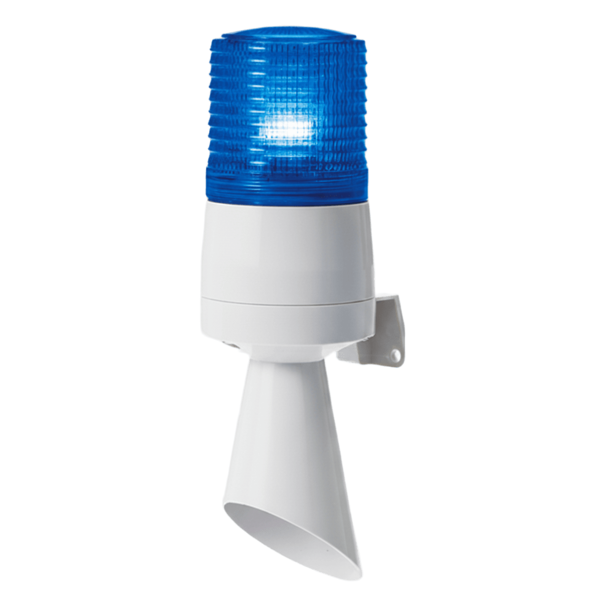 Luz LED con patrones de destello fijo y destellante con buzzer incorporado de alto volumen Máx. 95 dB color Azul 110 VCA — QLIGHT · SKU S60ADL-110-B