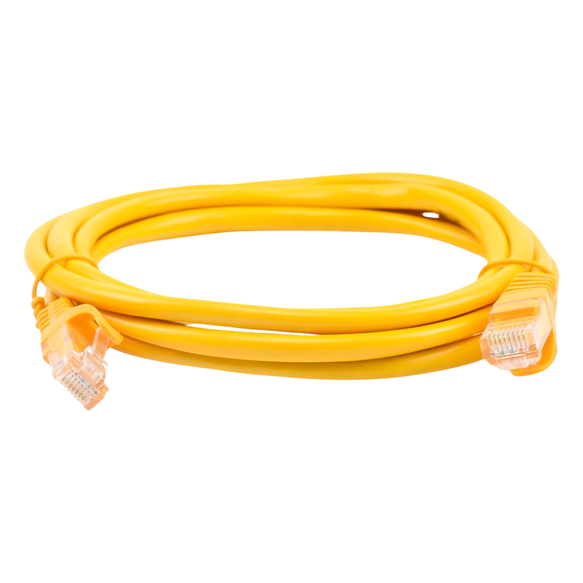 Cable de Parcheo UTP Cat5e / 2.0m (6.56 pies) / Amarillo / Sin Blindaje / 100 Ohms