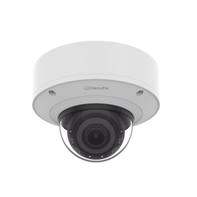 Cámara Domo 2MP Solid EDGE / Wisenet WAVE embebido / Antivandalica / Lente Motorizado de 4.38 A 9.33mm / P-Iris / WDR 120dB / 2TB SSD / IP66, IP67, IK10+, NEMA4X, IP6K9K — HANWHA VISION · SKU PNV-A6081R-E2T