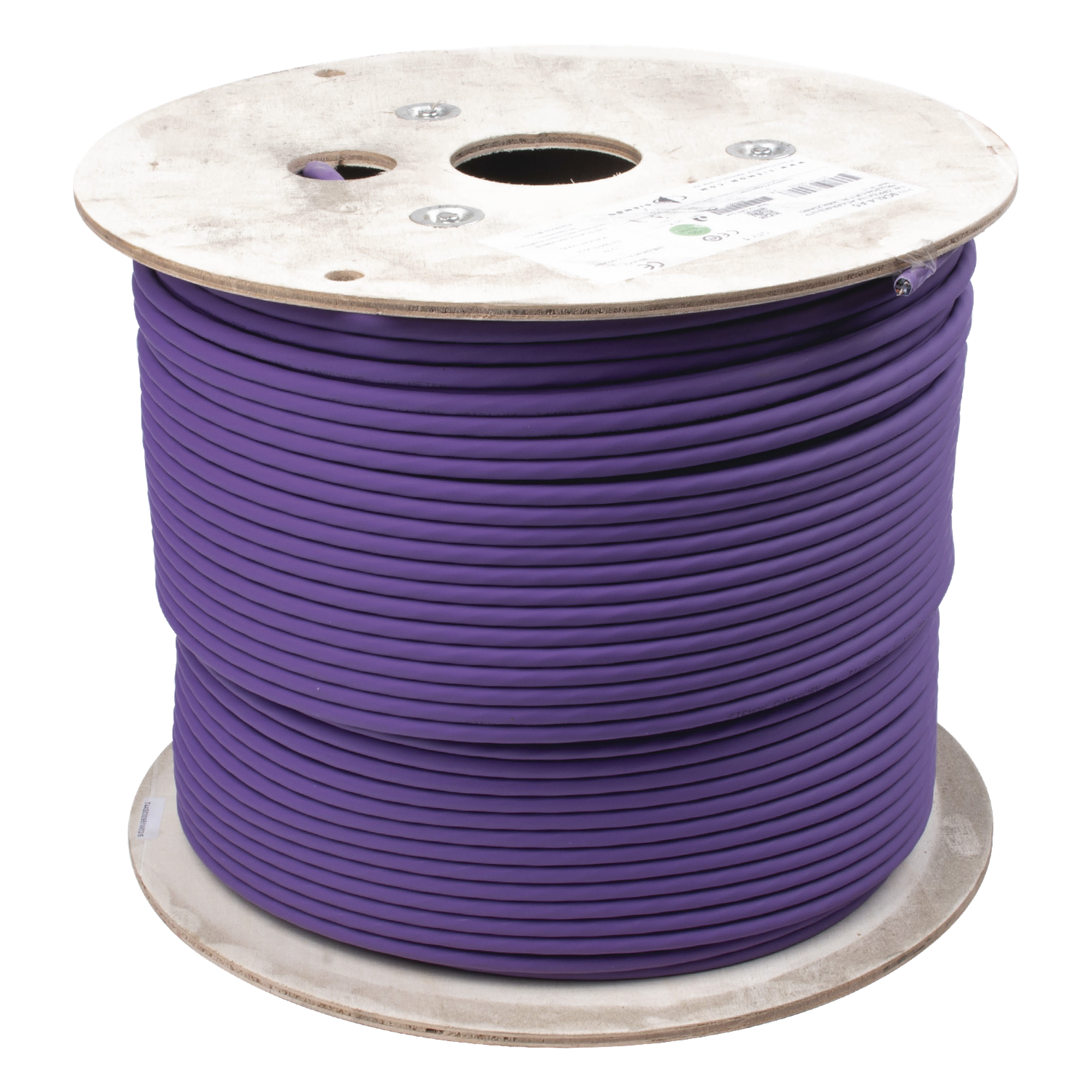 Bobina de Cable U/UTP de 4 Pares, Z-MAX, Cat6A, Soporte de Aplicaciones 10GBase-T, LS0H, Color Violeta, 305 Metros (1000 Pies)