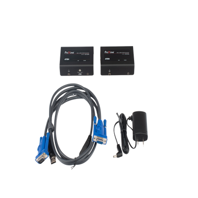Extensor KVM USB | Acceso remoto PC | Hasta 100 m Cat5e | 1920x1200 | Protección ESD | Ajuste deskew