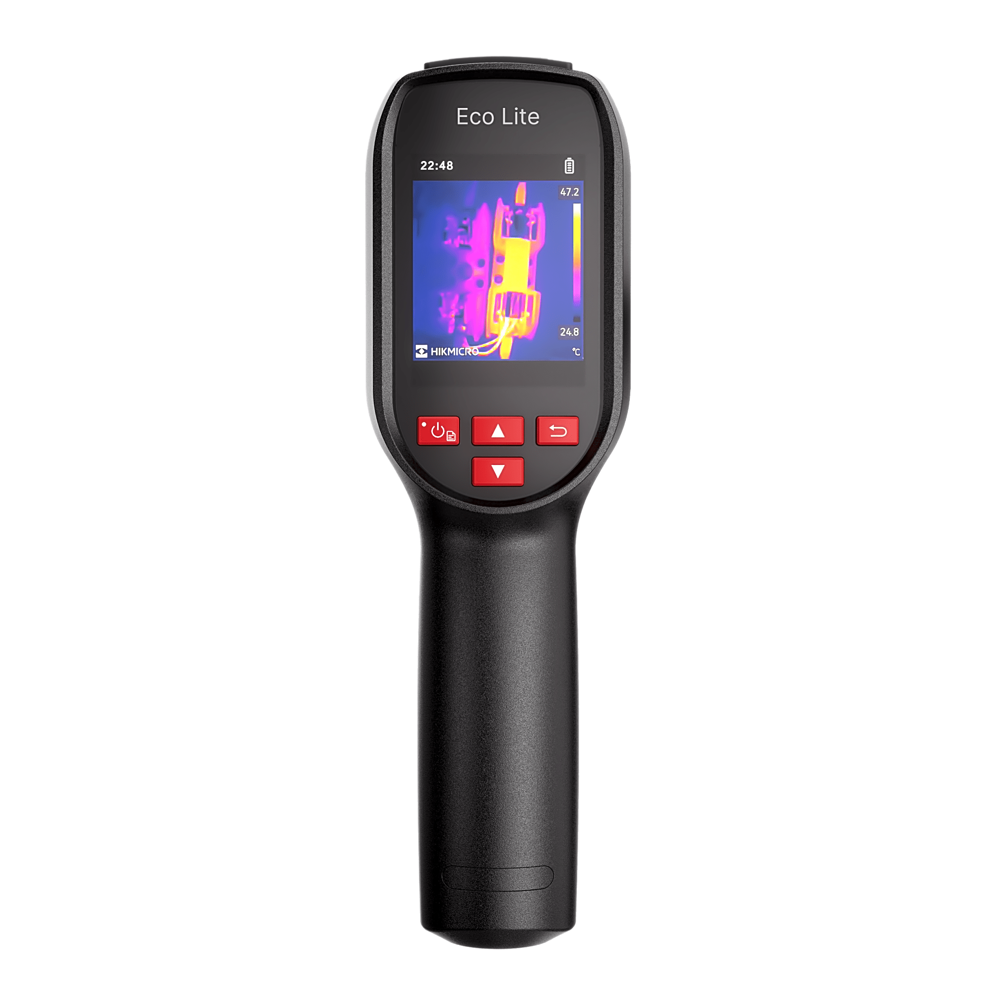 Cámara Térmica Eco Lite / Detector de 96 × 96 Píxeles / Medición de -20 °C a 550 °C / Autonomía 14 Horas / Diseño Compacto IP54 / Ideal para Hogar