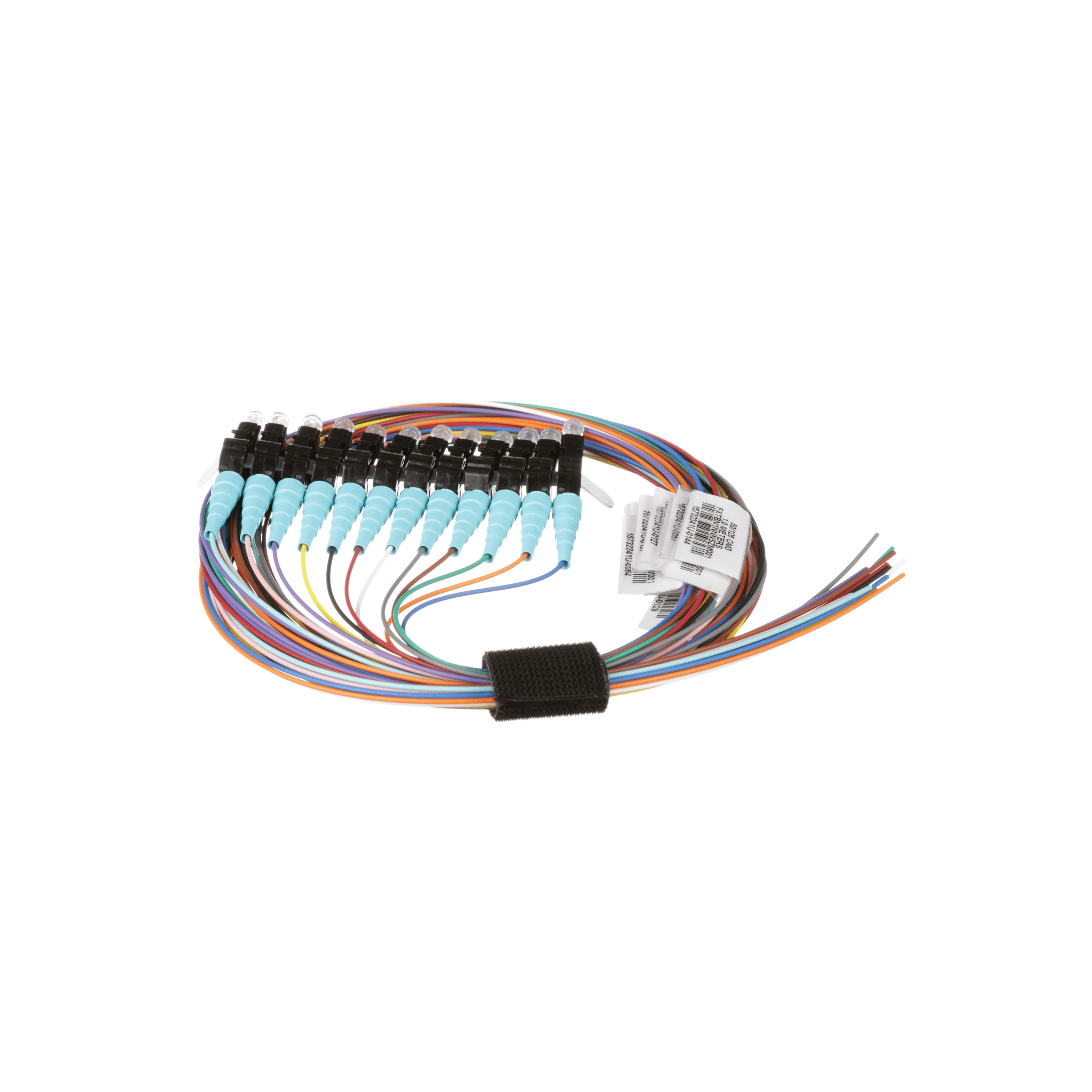 Kit de 12 Pigtails con Conector LC, Multimodo 50/125 OM3, 900um, de 1 Metro (3.28 Pies)