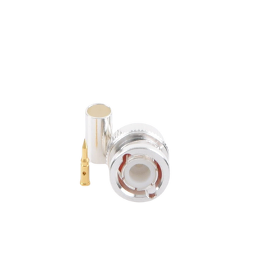 Conector BNC Macho de Anillo Plegable para Cable LP-142, LP-195, LMR-195, RG-58/U, RG-142/U, Plata/Oro/Teflón.