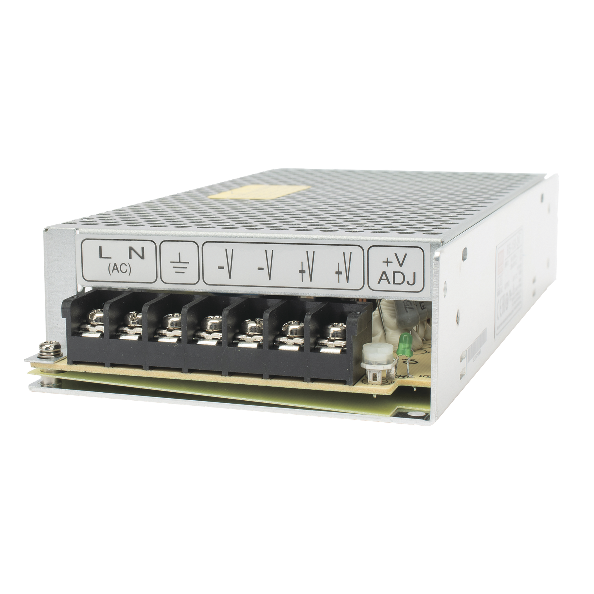 Fuente de poder industrial conmutada / 150W / 48Vcc / 3.2A / Entrada: 85-264Vca / Montaje en chasis — MEANWELL · SKU RSP-150-48