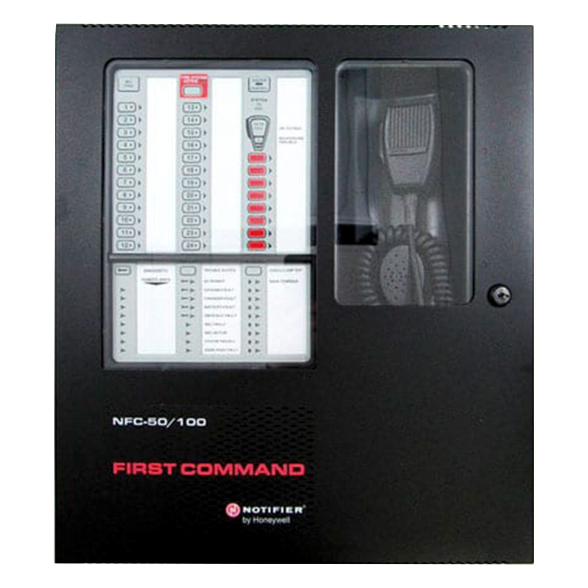 Panel de Evacuación por Voz / 50 o 100 W / 25 V / 8 Circuitos de Altavoces / 14 Mensajes Programables / Batería 26 Ah