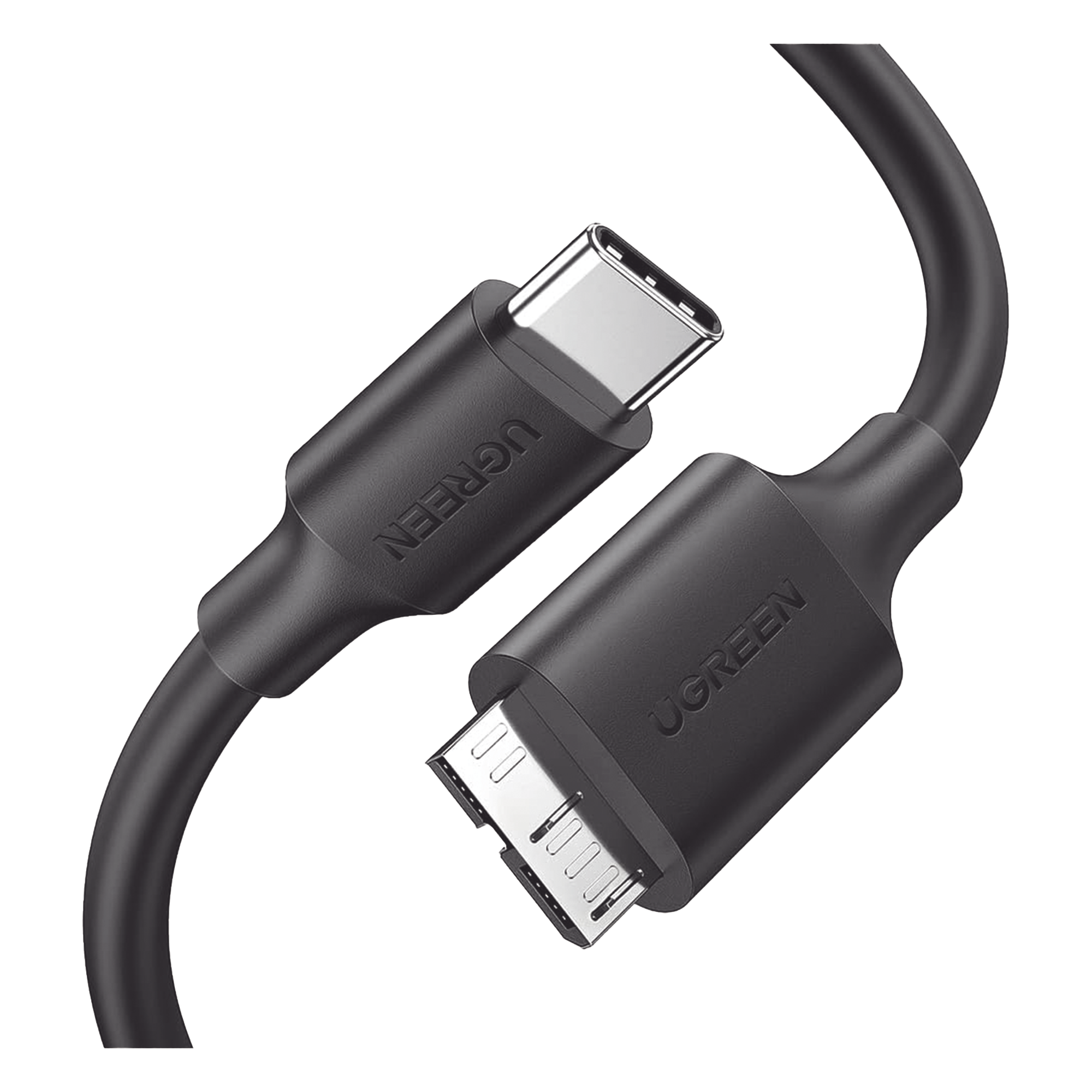 Cable USB Tipo C 3.0 a Micro Tipo B | 1m |Carga Rápida | 5 Gbps | Transferencia de Datos | Blindaje Interior Múltiple | Compatible con Disco Duro Externo, Portátiles, Seagate, Nikon, Canon. — UGREEN · SKU 20103