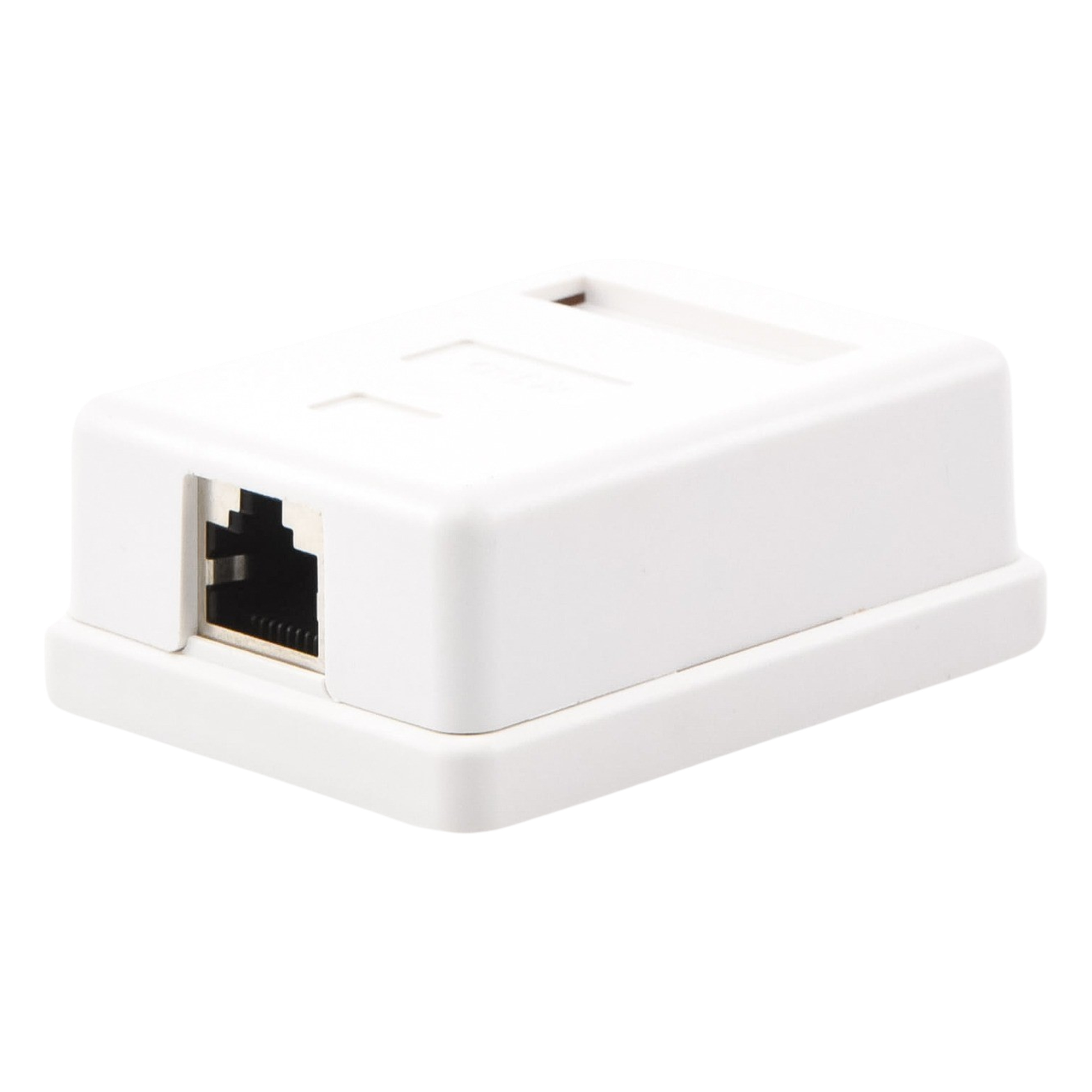 Caja de Pared / 1 Puerto Keystone / Cat5e STP / Montaje Vertical / 0 a 70°C / UL-CE-ETL