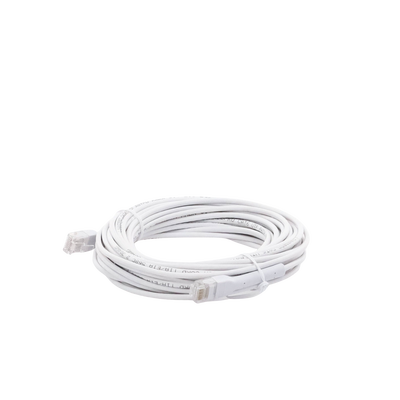 Mini Patch Cord Cat6 Ultra Slim 10 Metros (32.81 Pies) Blanco ? Ahorra Espacio sin Organizadores, con Bota Flexible