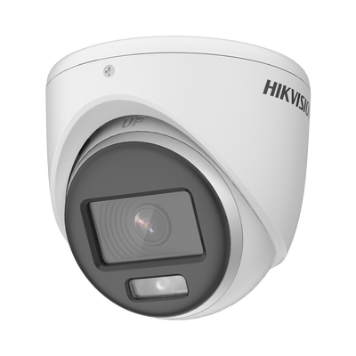 [ColorVu] Turret TURBOHD 2 Megapixel (1080p) / Imagen a Color 24/7 / Lente 2.8 mm / METAL / Luz Blanca 20 mts / Exterior IP67 / TVI-AHD-CVI-CVBS / dWDR — HIKVISION · SKU DS-2CE70DF0T-MF