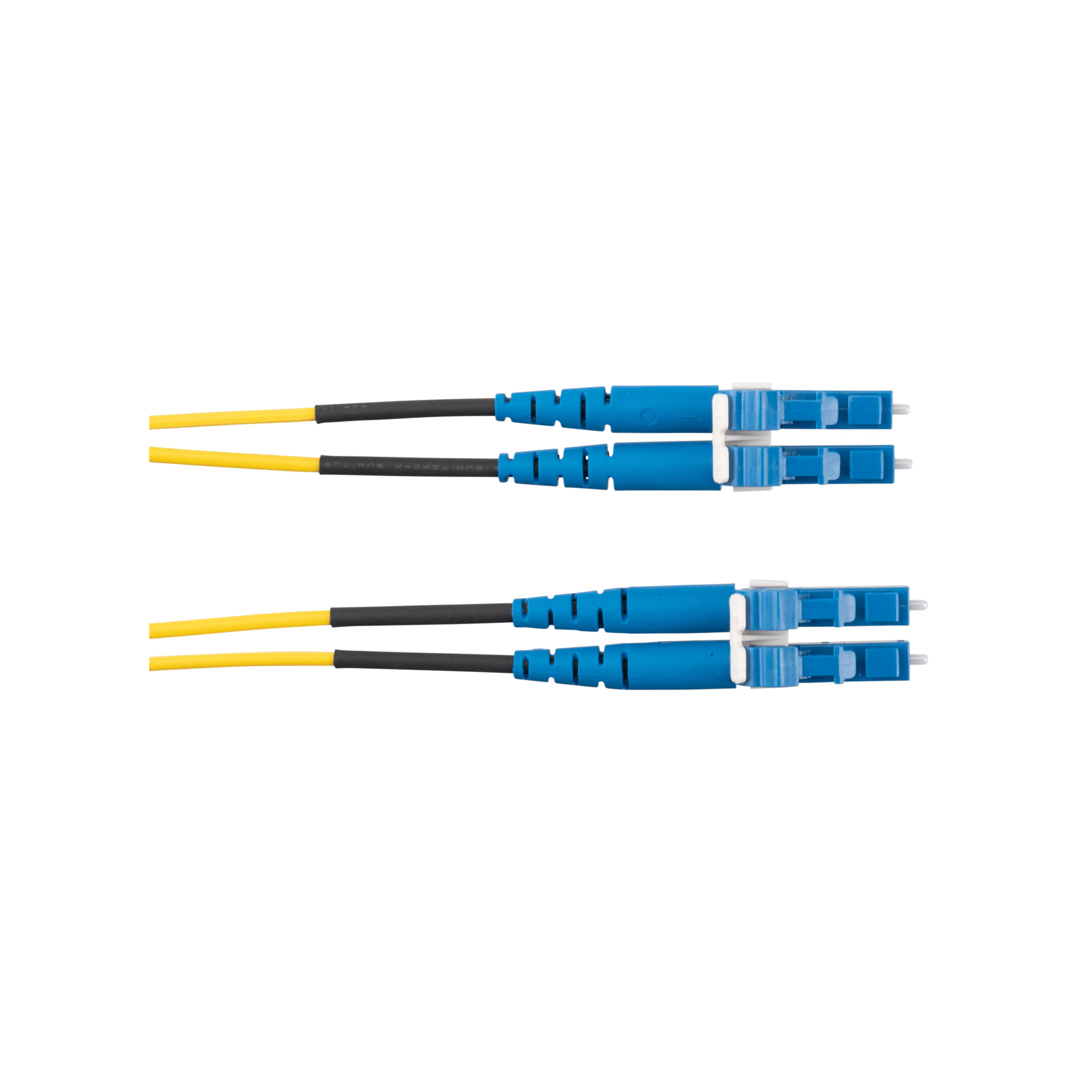 Jumper de Fibra Optica Monomodo 9/125 OS2, LC-LC Duplex, OFNR (Riser), Color Amarillo, 8 Metros (26.25 Pies)
