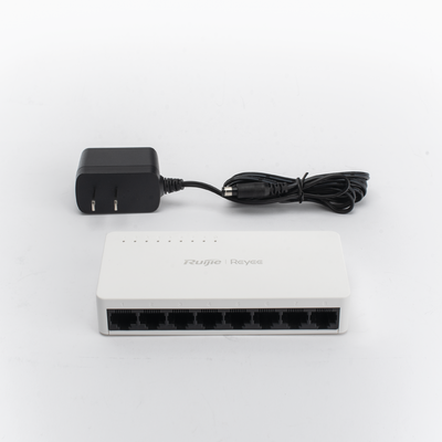 Switch no administrable, Visible en la Topología de la Nube, con 8 puertos 10/100 Mbps