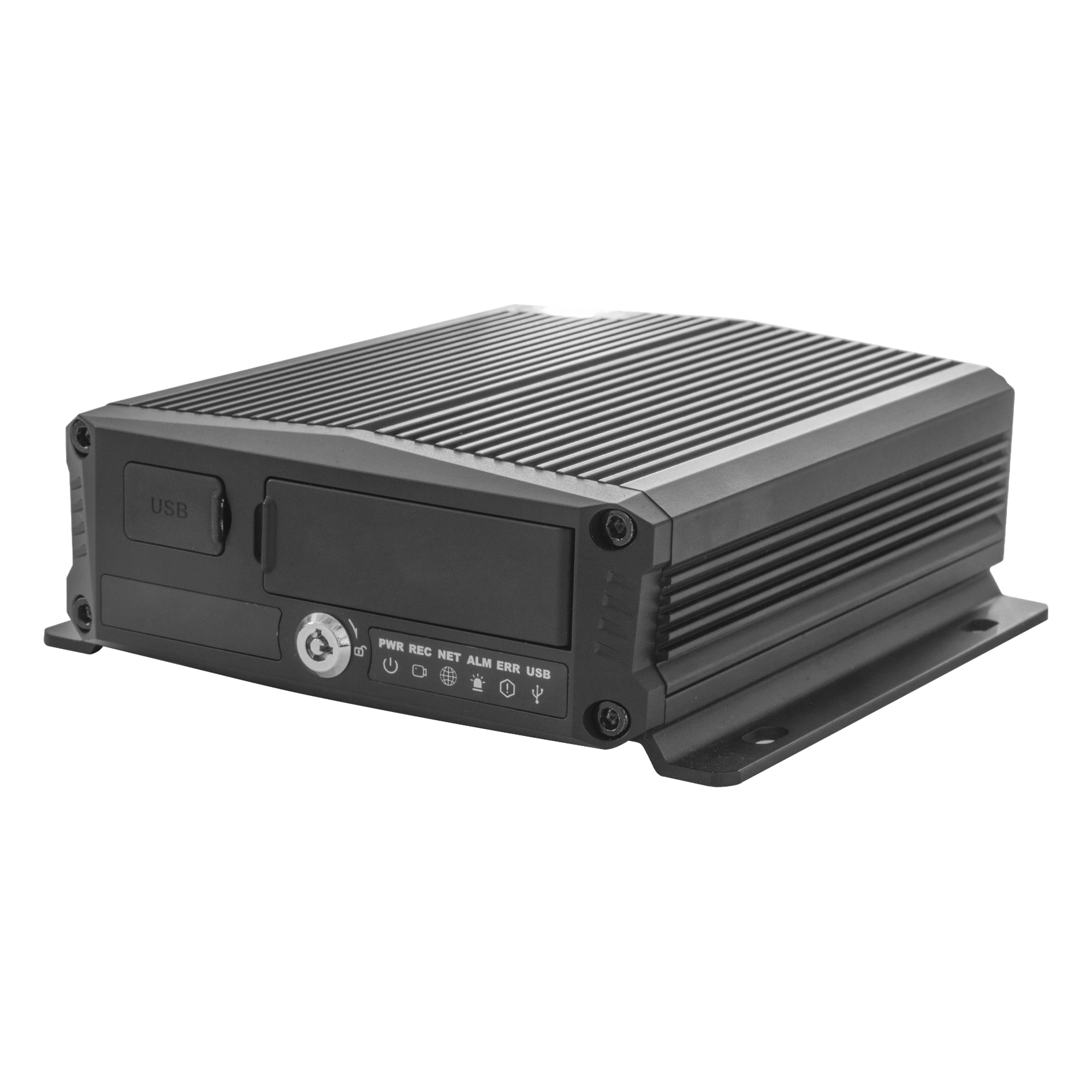 DVR Móvil / Multiplataforma / 4 Canales AHD + 2 canales IP/ Almacenamiento en Memoria Micro SD / H.265 / Chip IA Embebido / Soporta 4G / GPS — STREAMAX · SKU XMR406NAHD