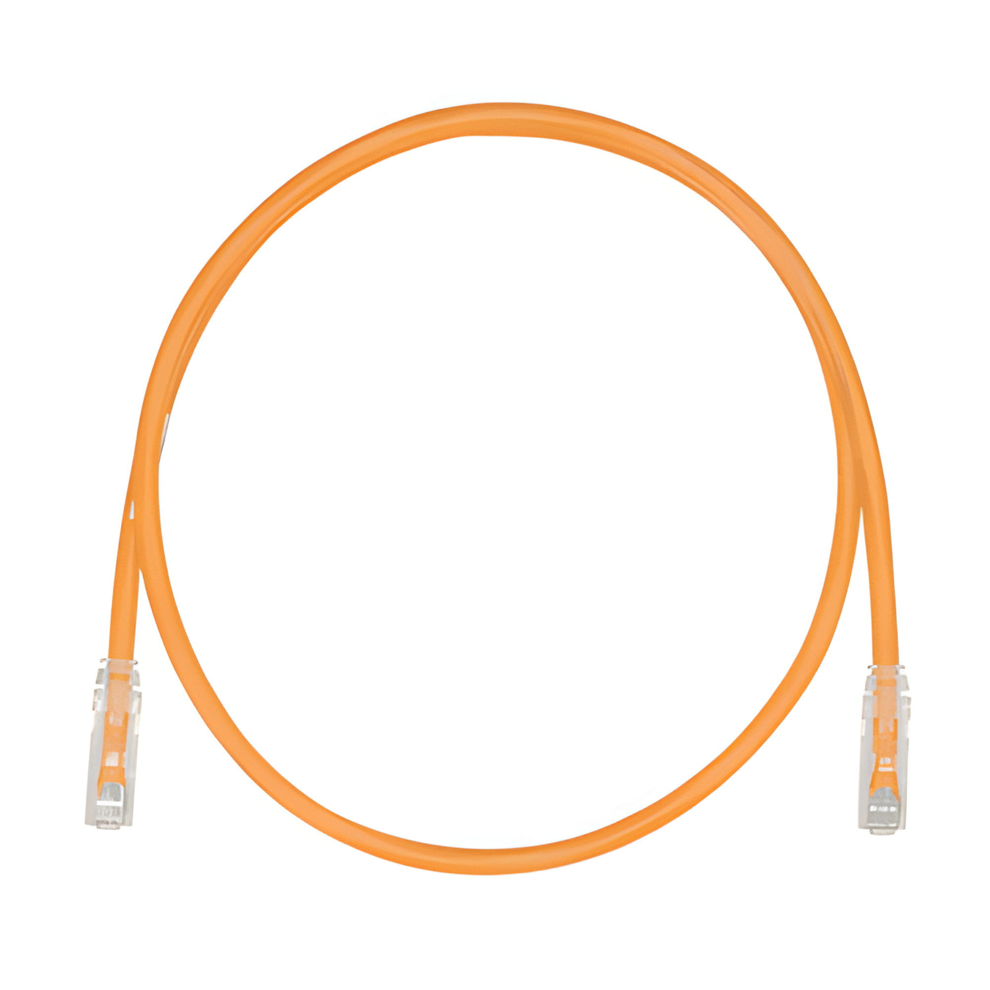 Cable de Parcheo TX6, UTP Cat6, Diámetro Reducido (28AWG), Color Naranja, 20 cm (7.87 pulgadas)
