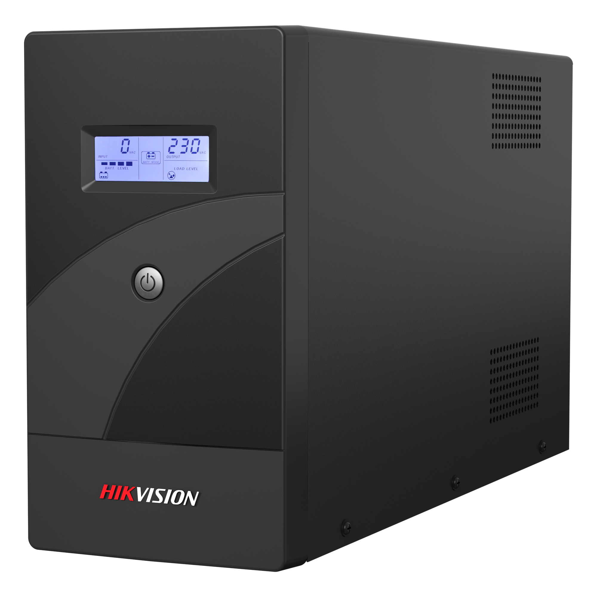 UPS de 2000 VA / 1200 W / 6 Tomas NEMA 5-15R / 2 Baterías 12 V / 9Ah / Pantalla LCD / AVR / Protección Contra Sobrecarga y Descarga / Entrada y Salida 120 VCA — HIKVISION · SKU DS-UPS2000-R/X