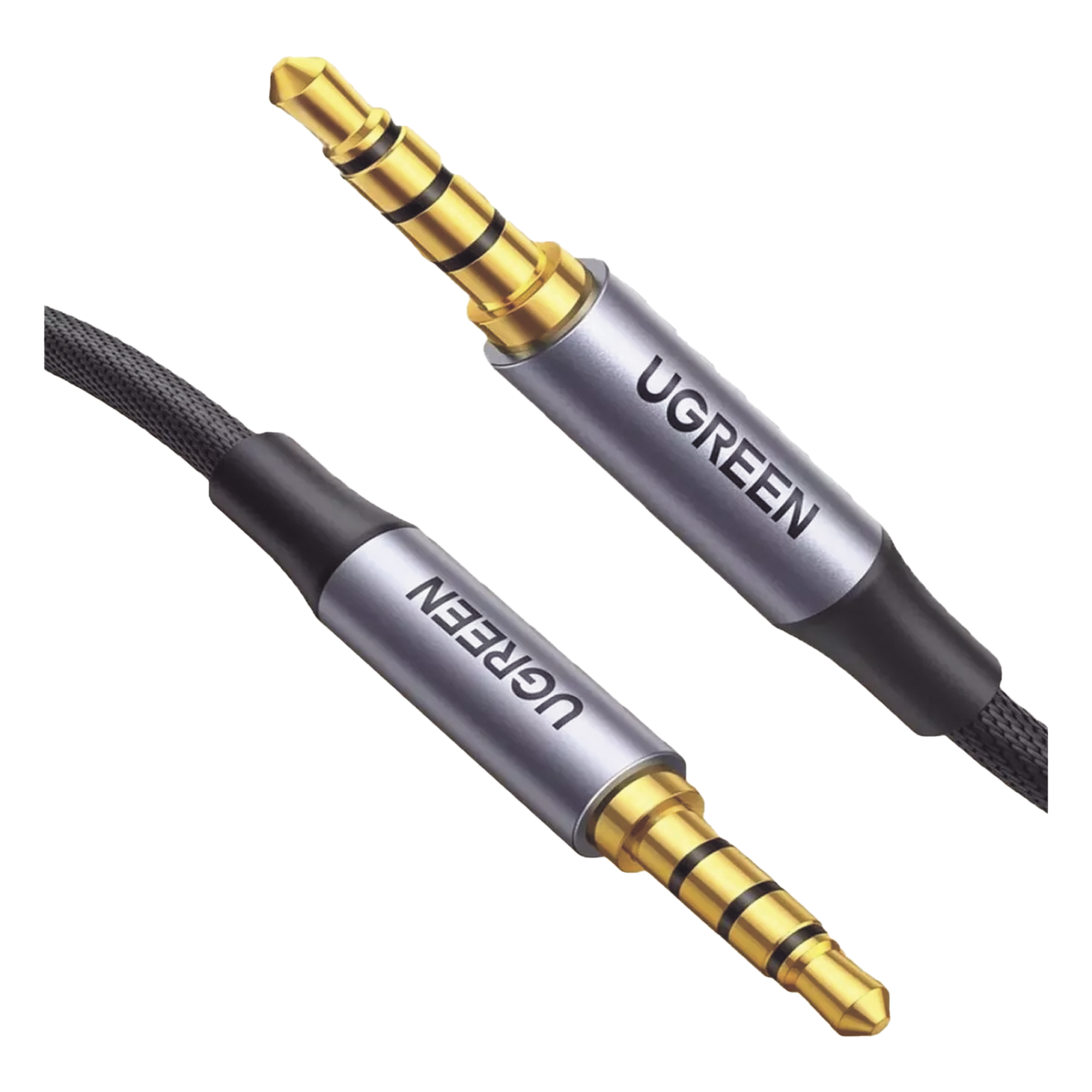 Cable Auxiliar de 3.5mm / Cable Audio Estéreo / Núcleo de Alambre de Cobre Esmaltado / Carcasa de Aluminio Azul + Nylon Trenzado / Soporta Micrófono / 2 Metros