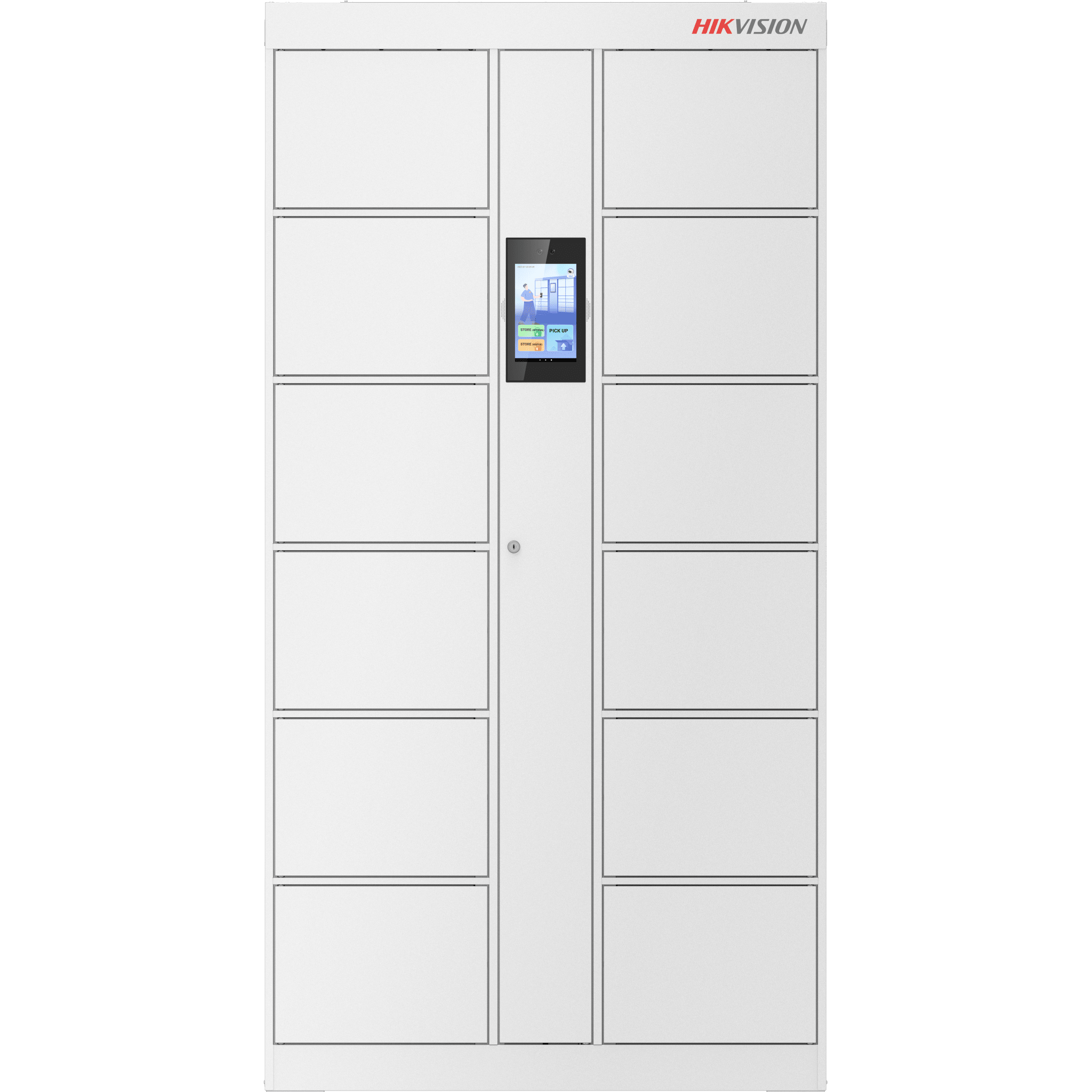 Locker Inteligente de 12 Espacios con Reconocimiento Facial Incluido de 8" / MAESTRO / Uso para Visitantes y/o Empleados / Fácil Uso y Puesta en Marcha