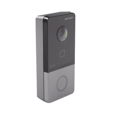 Videoportero IP 2 Megapixel / PoE Estandar / IP65  / Apertura desde Hik-connect / Soporta 1 Departamento y Hasta 6 Monitores / Soporta Tarjetas Mifare / 1 Salida Relay — HIKVISION · SKU DS-KV6113-PE1(C)