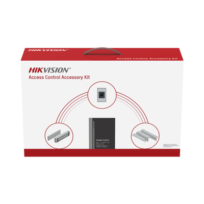 Kit HIKVISION para para Control de Acceso / Fuente 12 Vcd 2 A + Botón de Salida + Chapa Magnética 600 Lbs / Para Instalación de Control de Acceso Autónomo (Facial Min Moe, Teclados, Lectores de Huella, Etc...)