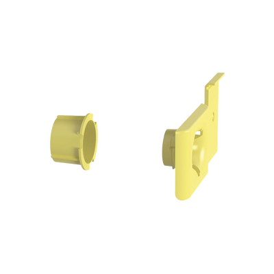 Accesorio de Salida a Tubo De 1.5 in (38 mm), Para Canaletas FiberRunner 4X4, 6X4, o 12X4, Color Amarillo