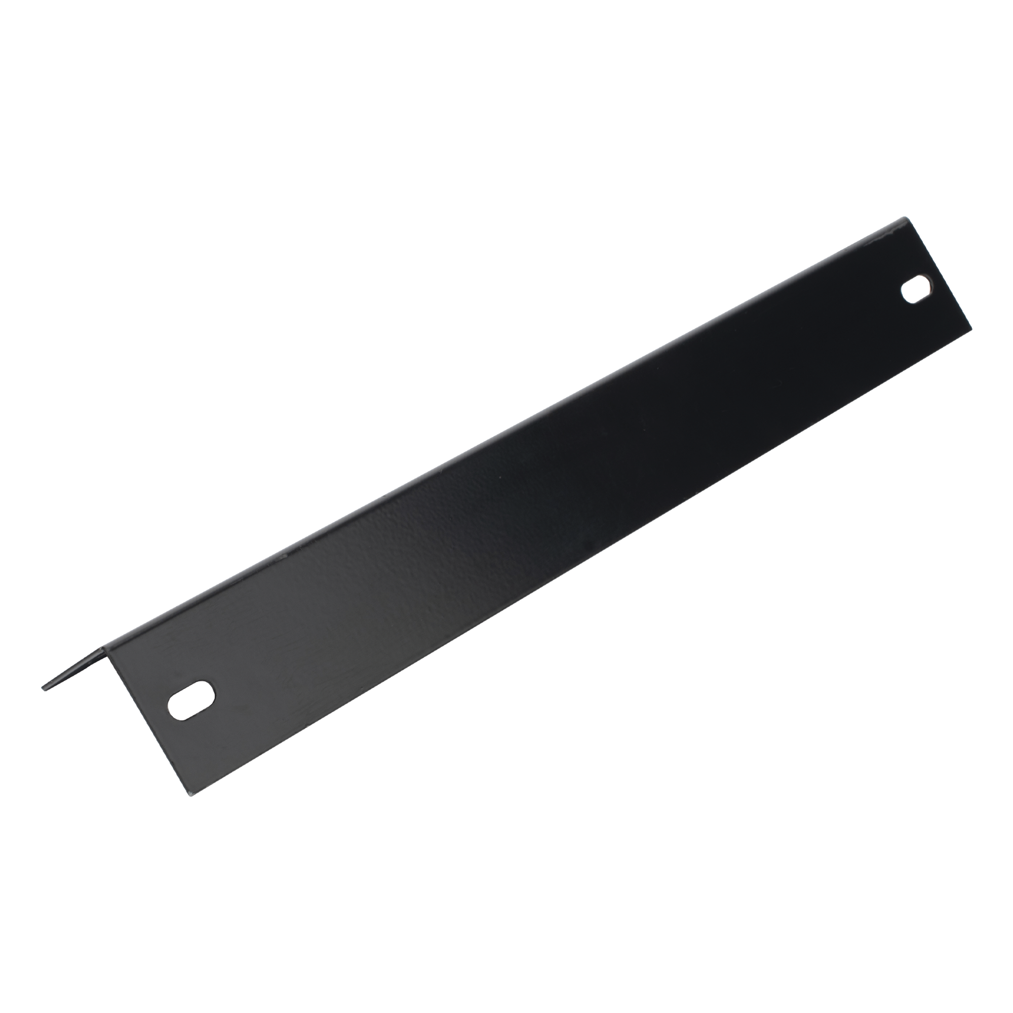 Ménsula Terminal para Escalera Tubular de 1.5" de Peralte y 12" de Ancho, Acabado con Pintura Epóxica Color Negro, Ideal para el Soporte y Terminación de la Escalera Tubular — CHAROFIL · SKU CH-MT12TB-EP