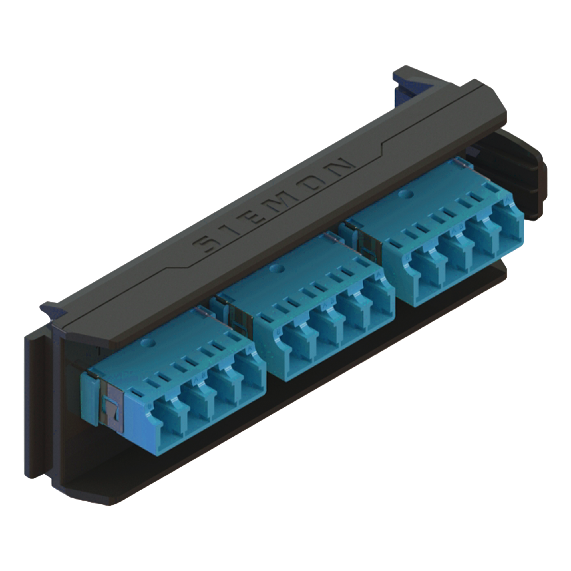 Placa Acopladora LightVerse, 6 Conectores Dúplex LC/UPC, Acepta hasta 12 Fibras Monomodo (No Shuttered) — SIEMON · SKU LVA12-LCU-BC-A