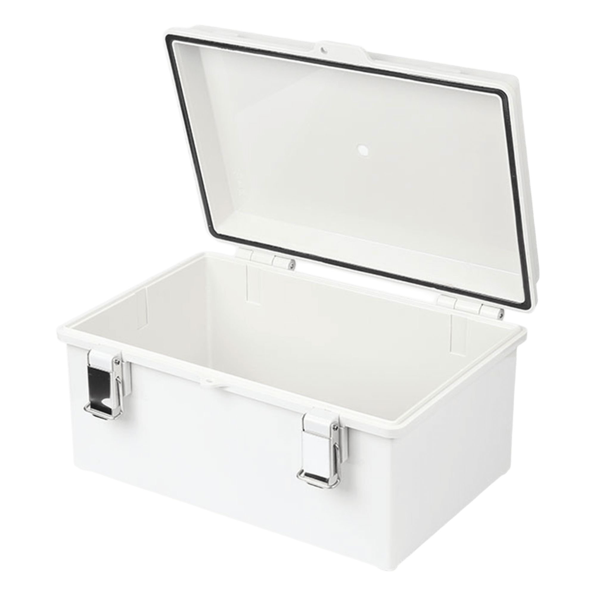 Gabinete de Plástico ABS, Uso en Intemperie IP66 (190 x 290 x 140 mm) cierre por broche Inoxidable y Permite Cerrado con Candado y Llave (Perno 5mm) No Incluido — PRECISION · SKU PST-1929-14E