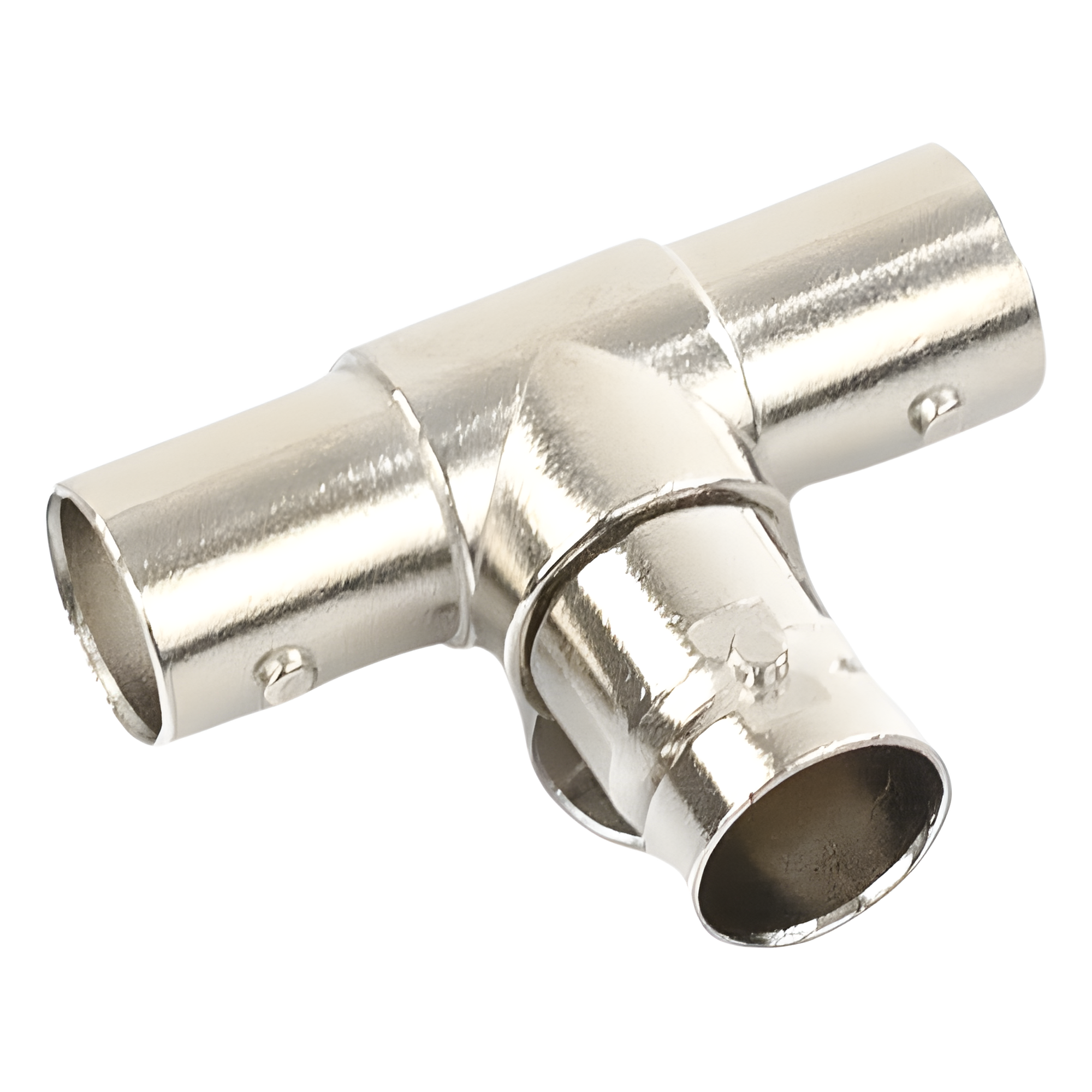 Adaptador Coaxial en T / Triple BNC Hembra / 75 Ohm / Níquel-Oro-PTFE / 14.5 x 23.7 x 33.0 mm