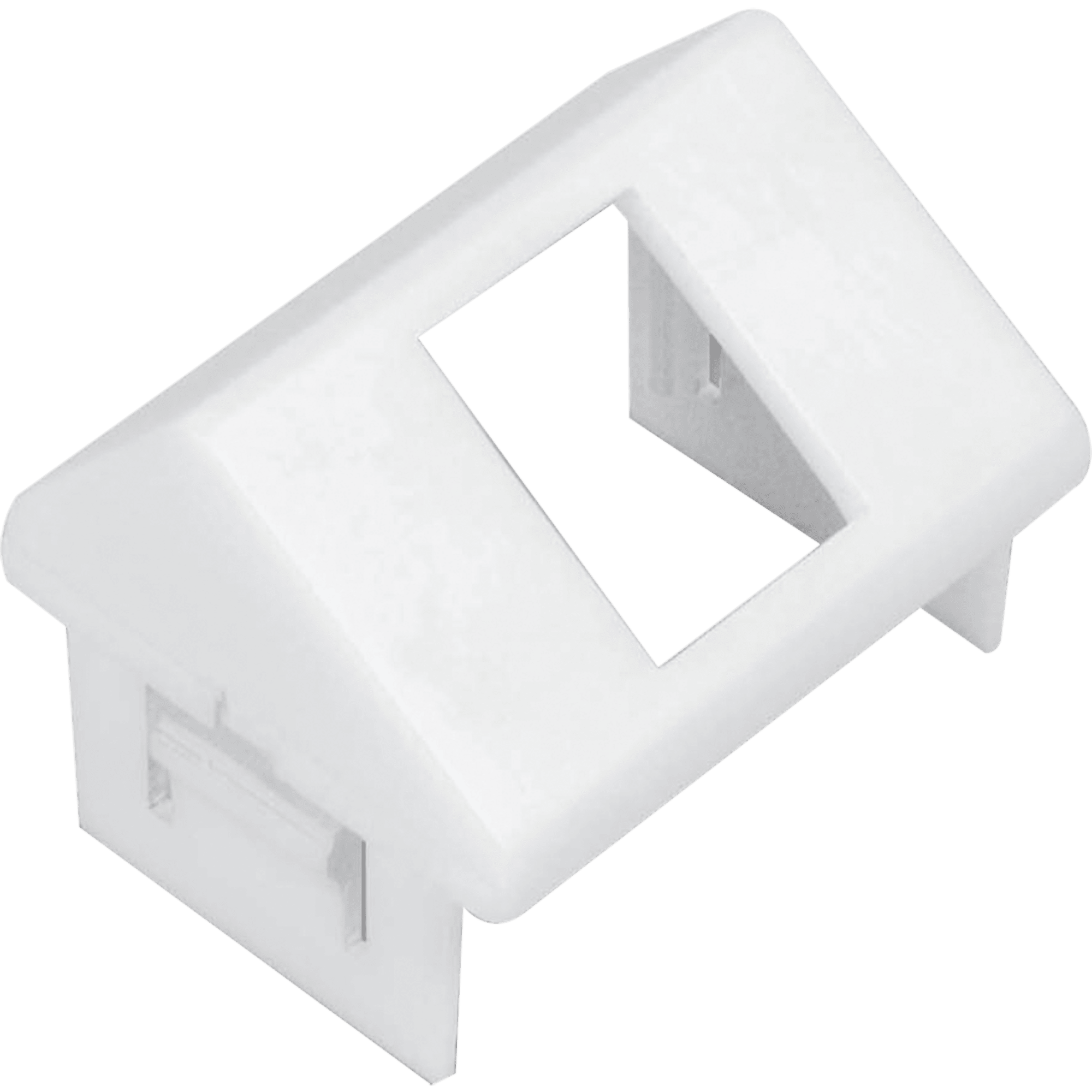 Adaptador para Placa de Pared CT, de una Salida, Angulado, Color Blanco